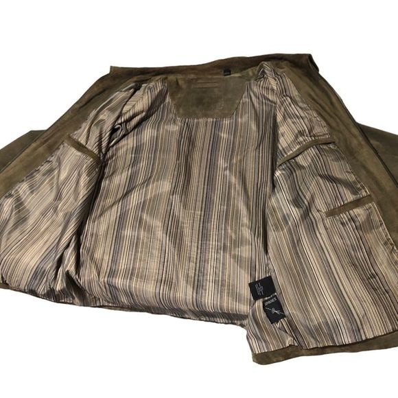 Roundtree and Yorke Luxury Suede Leather Mens Jacket Size XL retails $295 Brown - Picture 6 of 13